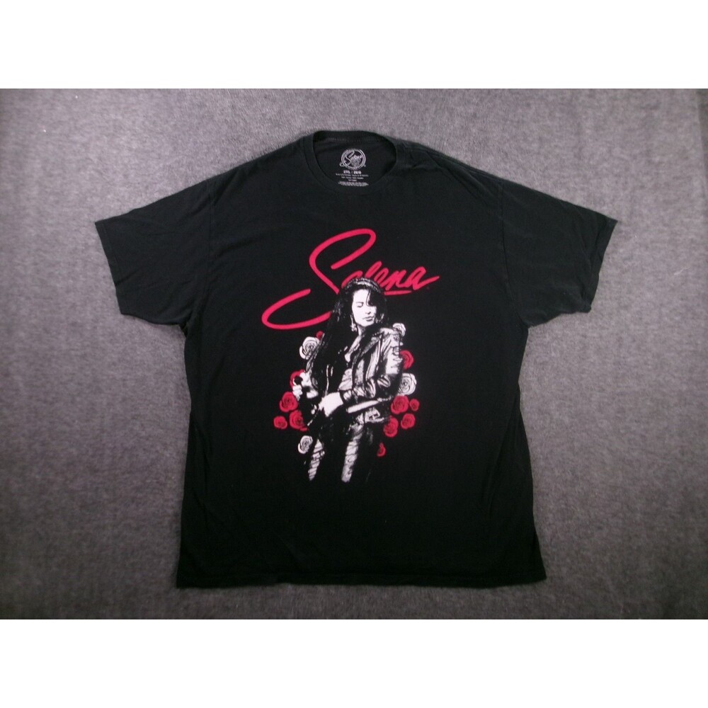 Selena Quintanilla Shirt Mens XXL Black Band Music Tour Concert Short Sleeve